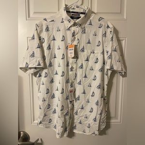 Club 38 Performance Mens Button Down Shirt Size L
